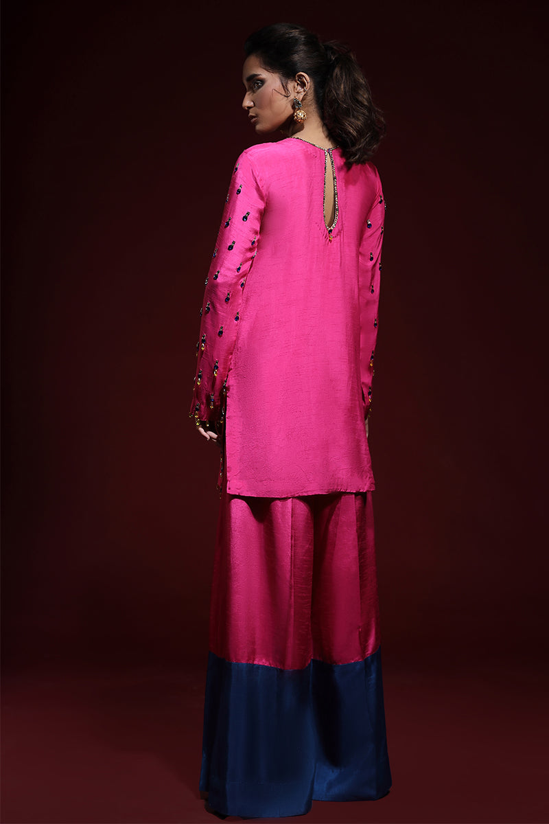 Wardha Saleem | Luxury Pret Fusion Wear | LUXURA (HOT PINK) CORD-SET (2PC) by Wardha Saleem - Designer Dress - Type: Ladies Clothes - Available at Libayah - 100% Original