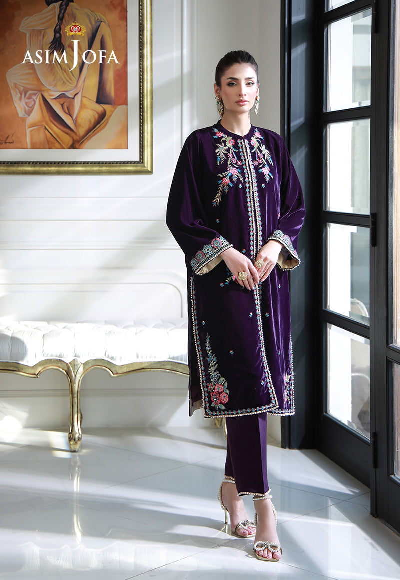 Asim Jofa | Velvet Edit | AJVG-10 by Asim Jofa - Designer Dress - Type: Ladies Clothes - Available at Libayah - 100% Original