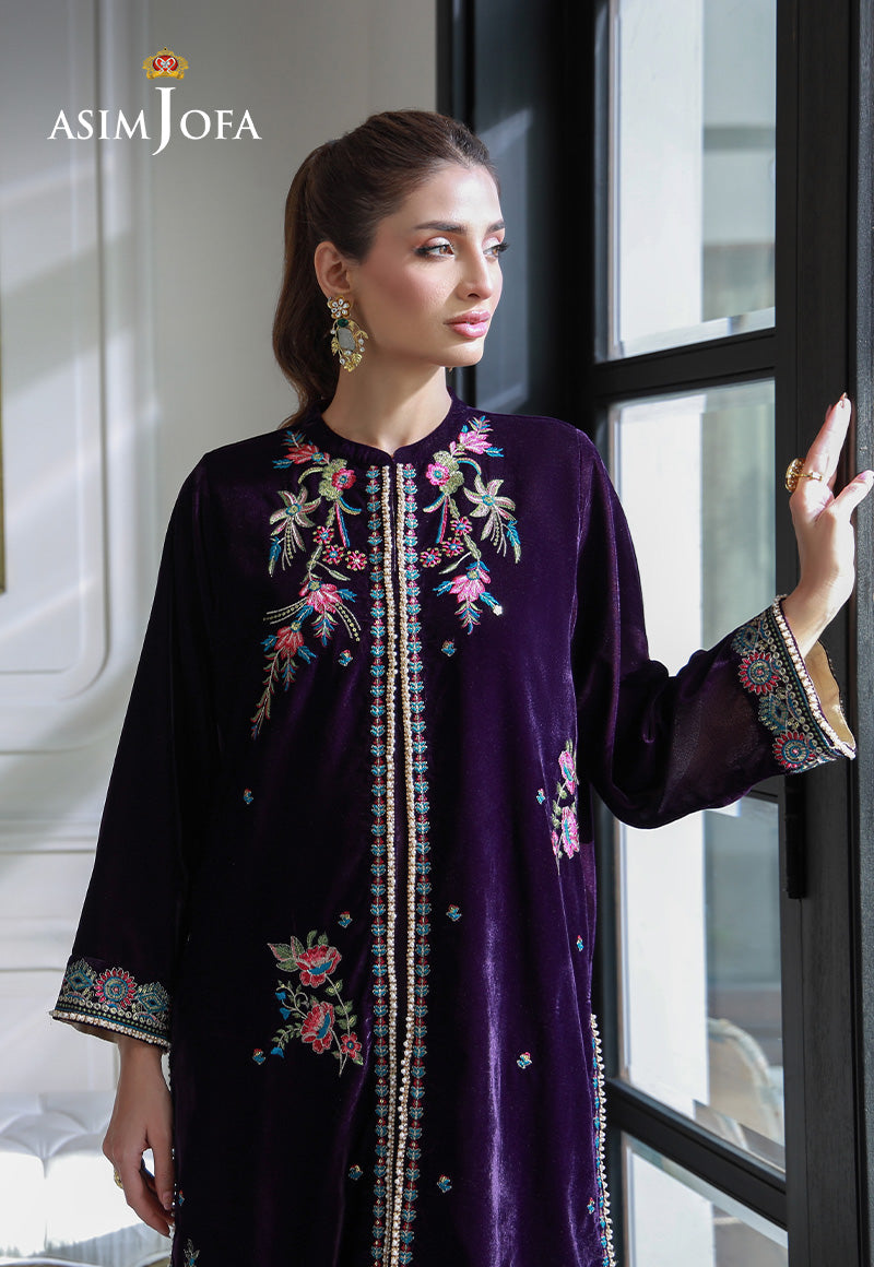 Asim Jofa | Velvet Edit | AJVG-10 by Asim Jofa - Designer Dress - Type: Ladies Clothes - Available at Libayah - 100% Original