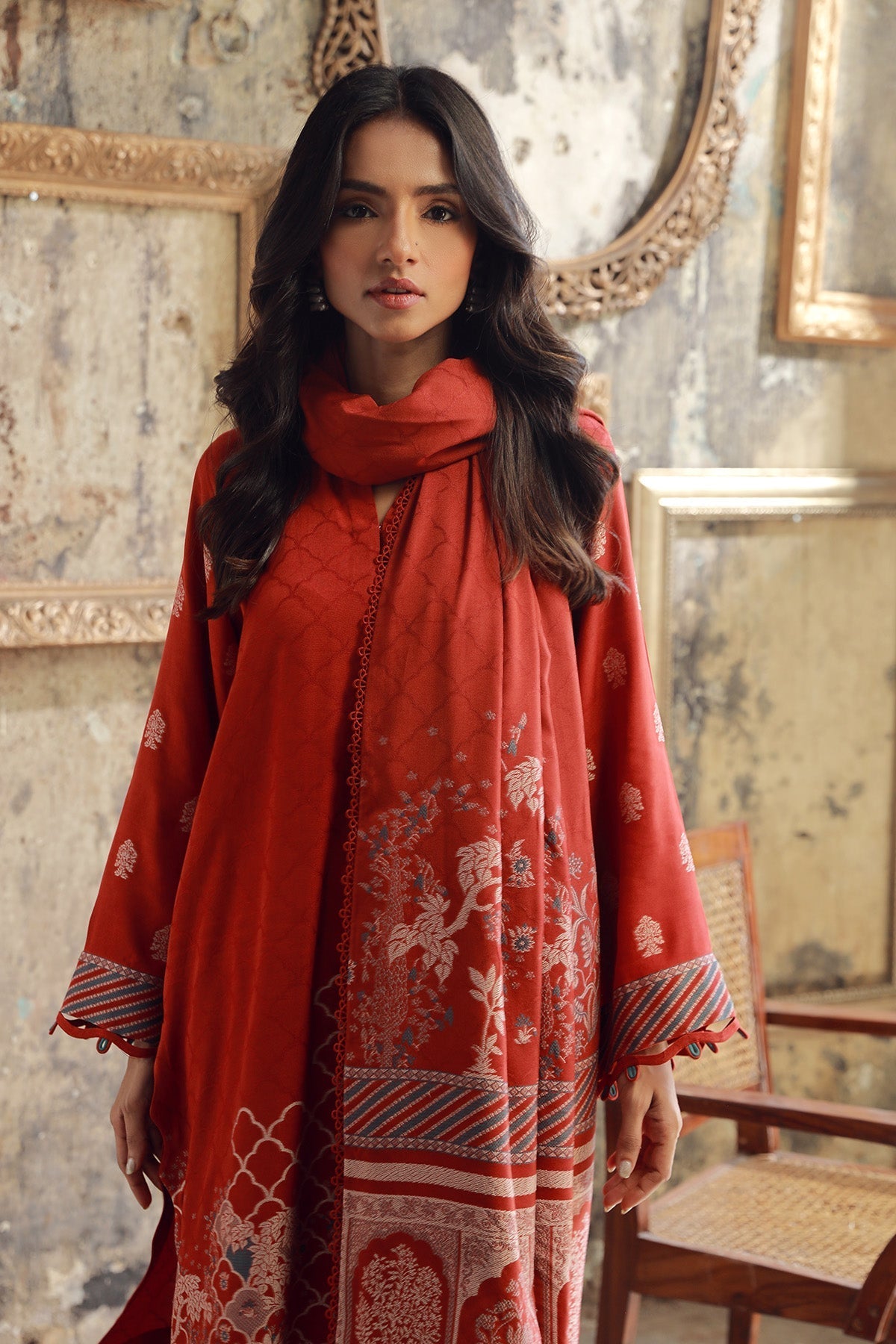 Sahar | Winter Collection | Burnt Nectar by Sahar - Designer Dress - Type: Ladies Clothes - Available at Libayah - 100% Original