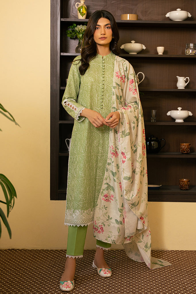 Cross Stitch | Mahiri Embroidered Lawn 24 | VERDANT GREEN by Cross Stitch - Designer Dress - Type: Ladies Clothes - Available at Libayah - 100% Original