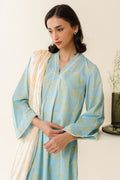 Cross Stitch | Daily Wear | BLUE FOLIAGE by Cross Stitch - Designer Dress - Type: Casuals - Available at Libayah - 100% Original