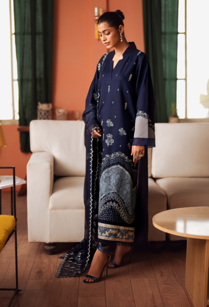 Humdum | Lala Rukh Lawn | Lalarukh - D08 by Humdum - Designer Dress - Type: Ladies Clothes - Available at Libayah - 100% Original