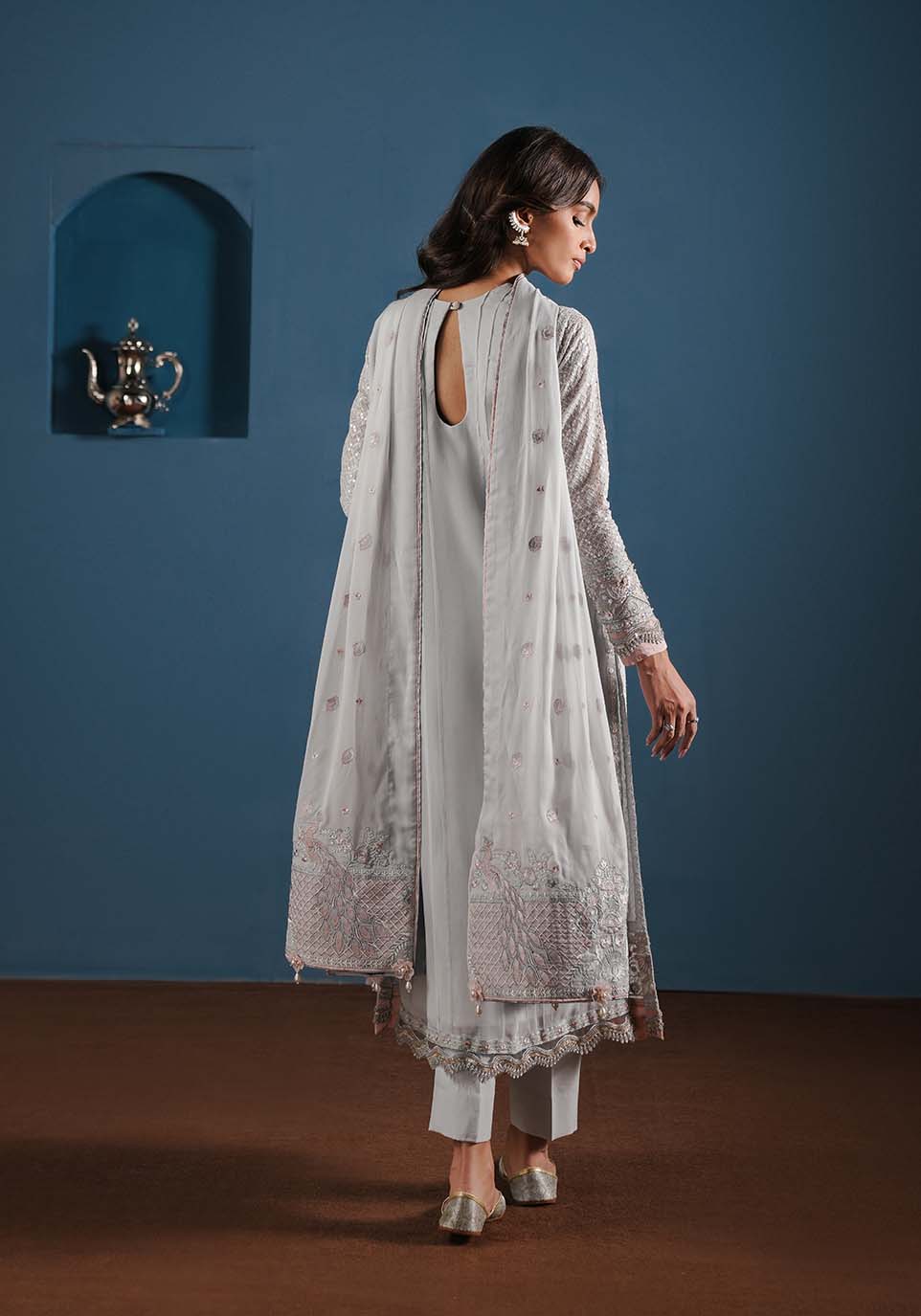 Zarqash | Lakhnawi Festive Chiffon 24 |  ZQL 004A NOOR by Zarqash - Designer Dress - Type: Ladies Clothes - Available at Libayah - 100% Original