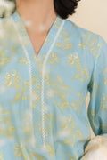 Cross Stitch | Daily Wear | BLUE FOLIAGE by Cross Stitch - Designer Dress - Type: Casuals - Available at Libayah - 100% Original