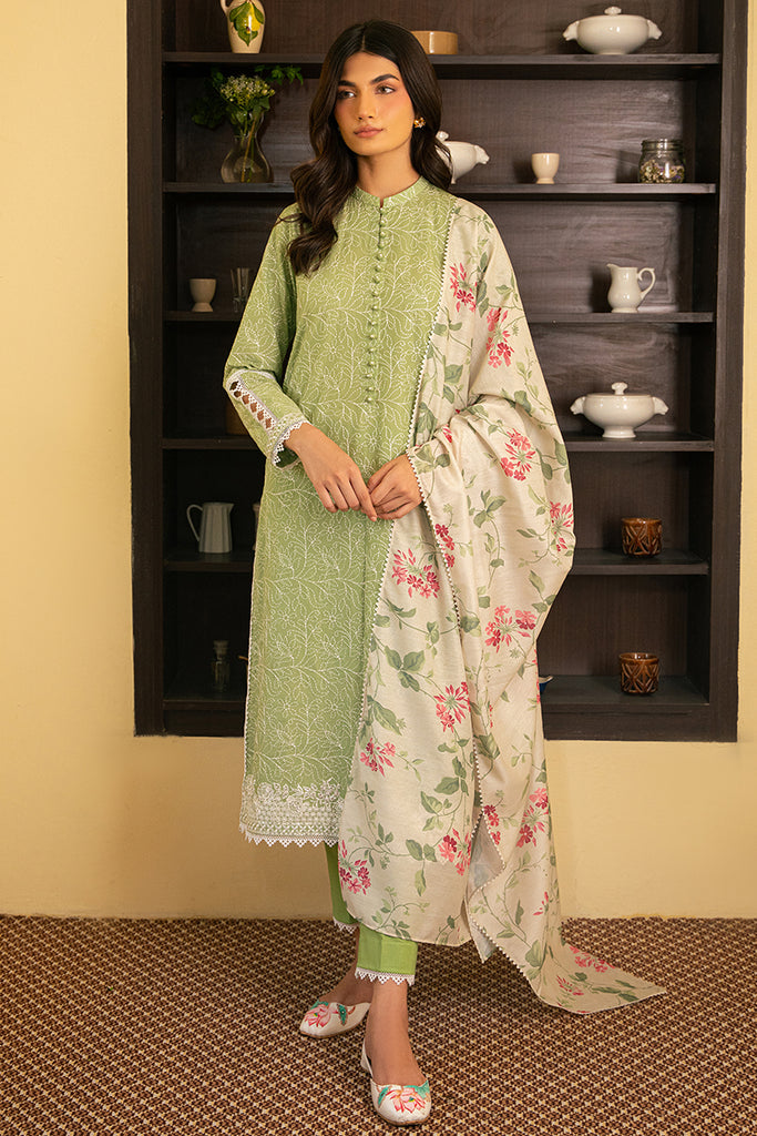 Cross Stitch | Mahiri Embroidered Lawn 24 | VERDANT GREEN by Cross Stitch - Designer Dress - Type: Ladies Clothes - Available at Libayah - 100% Original