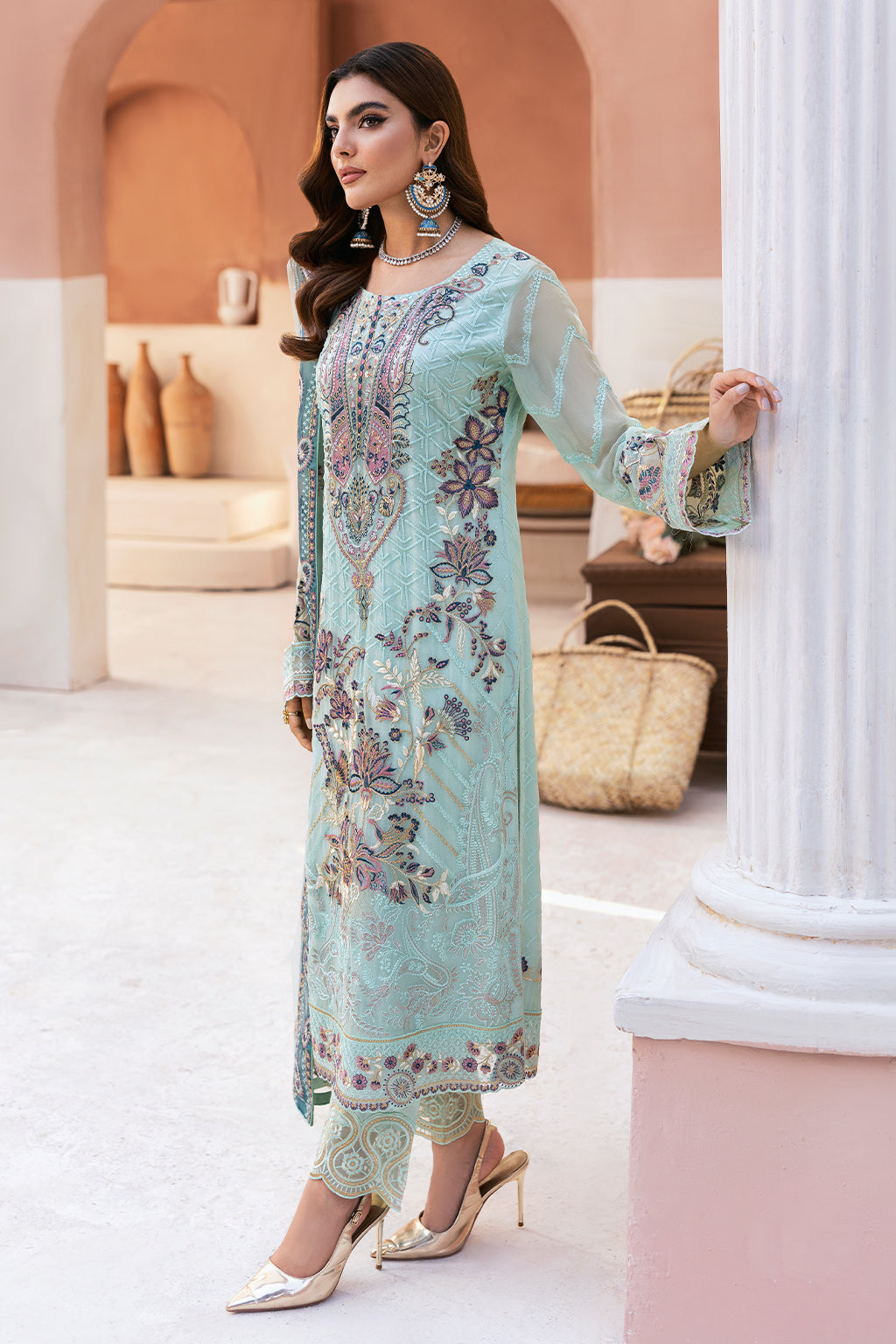 Ramsha | Arzoo Chiffon | U-108 by Ramsha - Designer Dress - Type: Ladies Clothes - Available at Libayah - 100% Original