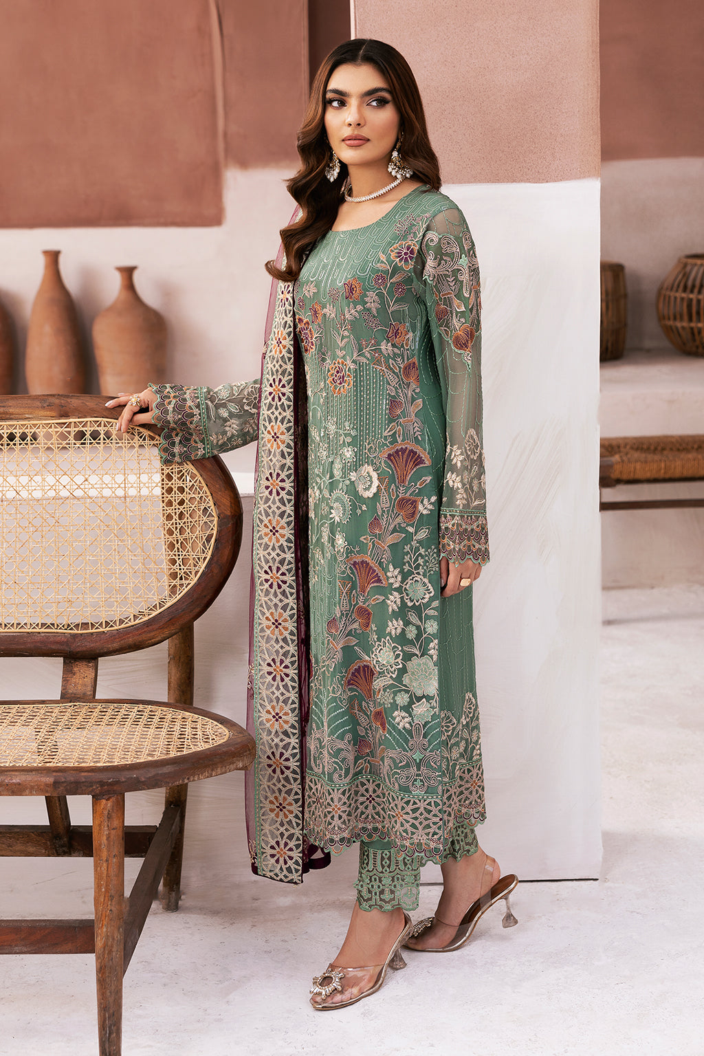 Ramsha | Arzoo Chiffon | U-103 by Ramsha - Designer Dress - Type: Ladies Clothes - Available at Libayah - 100% Original