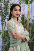 Wahaj M.Khan | Nureh Wedding Formals | Ivory and Mint Green Anarkali by Wahaj M.Khan - Designer Dress - Type: Ladies Clothes - Available at Libayah - 100% Original
