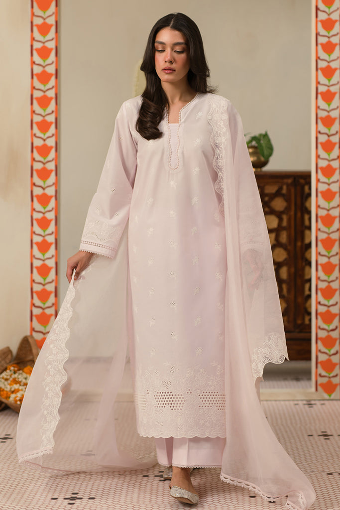 Cross Stitch | Chikankari Lawn 24 | PALE LILAC by Cross Stitch - Designer Dress - Type: Ladies Clothes - Available at Libayah - 100% Original