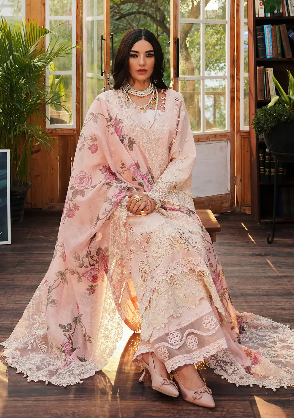 Kahf Premium | Luxury Lawn 24 | KLE-05B Coralyn by Kahf Premium - Designer Dress - Type: Ladies Clothes - Available at Libayah - 100% Original