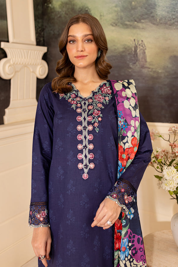 Farasha | Seraya Lawn 24 | INDIGO by Farasha - Designer Dress - Type: Ladies Clothes - Available at Libayah - 100% Original