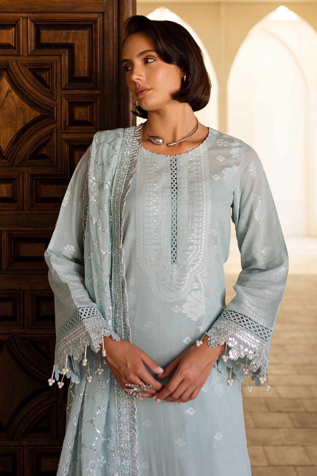 Nureh | Lawn Jacquard | NE-154 by Nureh - Designer Dress - Type: Ladies Clothes - Available at Libayah - 100% Original