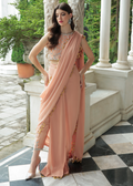 Purple Haze Pret Studio | Apsara Formals | Salmon Pink Saree Pants by Purple Haze - Designer Dress - Type: Ladies Clothes - Available at Libayah - 100% Original