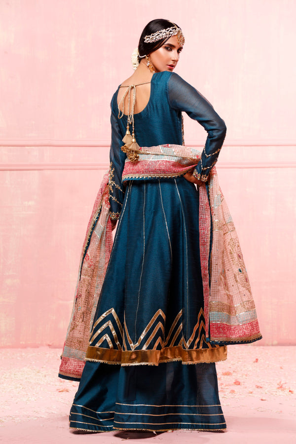 Wahajmkhan | Festive Fiesta Formals | TEAL LOVE by Wahaj M.Khan - Designer Dress - Type: Ladies Clothes - Available at Libayah - 100% Original
