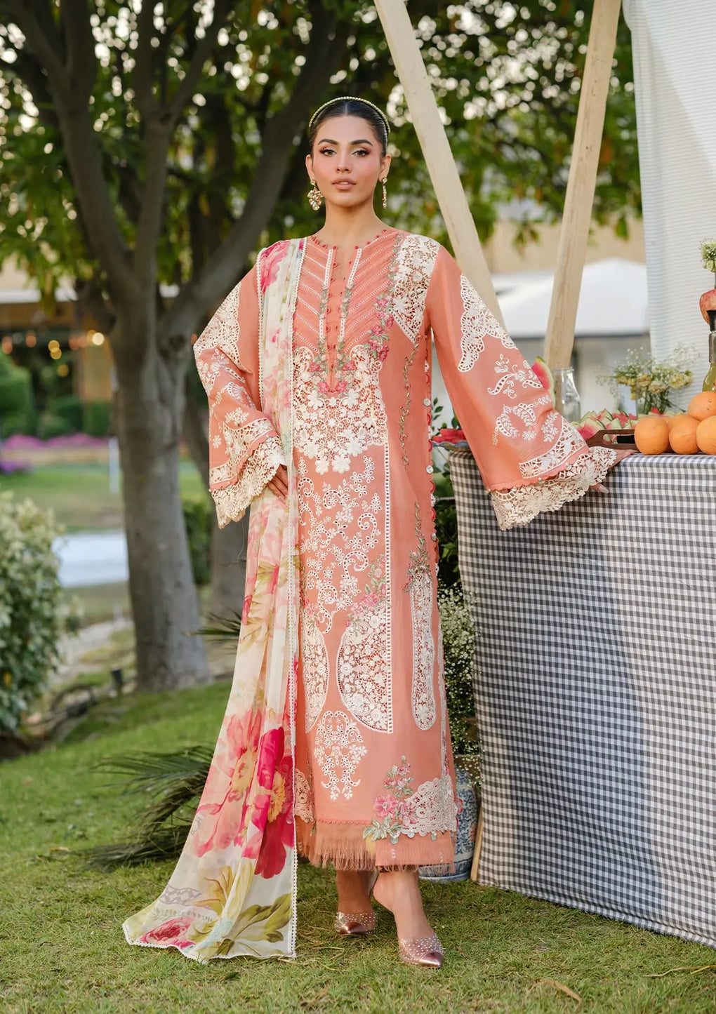 Elaf Premium | Luxury Lawn 25 | ELH-5A AUTUMN DREAM by Elaf Premium - Designer Dress - Type: Ladies Clothes - Available at Libayah - 100% Original