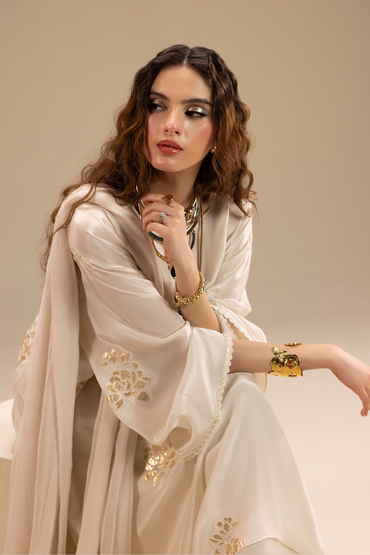 Erum Khan | Lillia Summer Edit | Moon Pearl by Erum Khan - Designer Dress - Type: Ladies Clothes - Available at Libayah - 100% Original