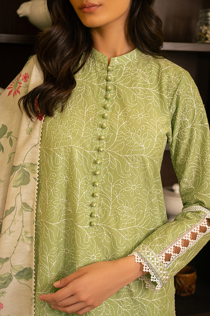 Cross Stitch | Mahiri Embroidered Lawn 24 | VERDANT GREEN by Cross Stitch - Designer Dress - Type: Ladies Clothes - Available at Libayah - 100% Original