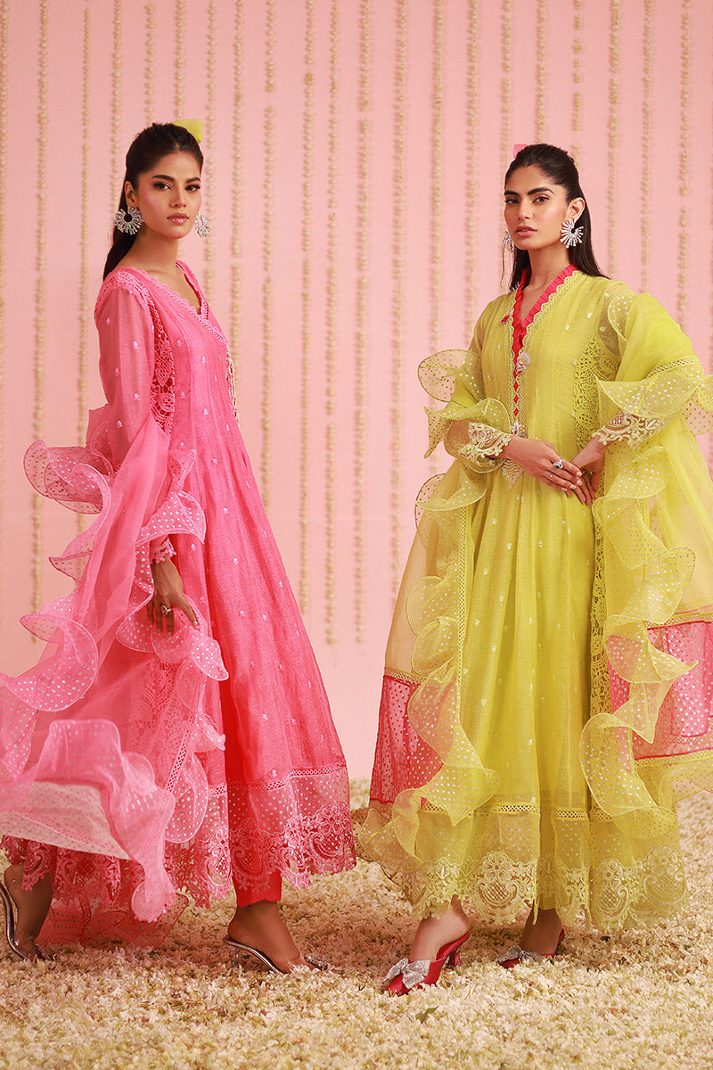Chic Ophicial | Ruffles Collection | Candy pink Angrakha by Chic Ophicial - Designer Dress - Type: Ladies Clothes - Available at Libayah - 100% Original