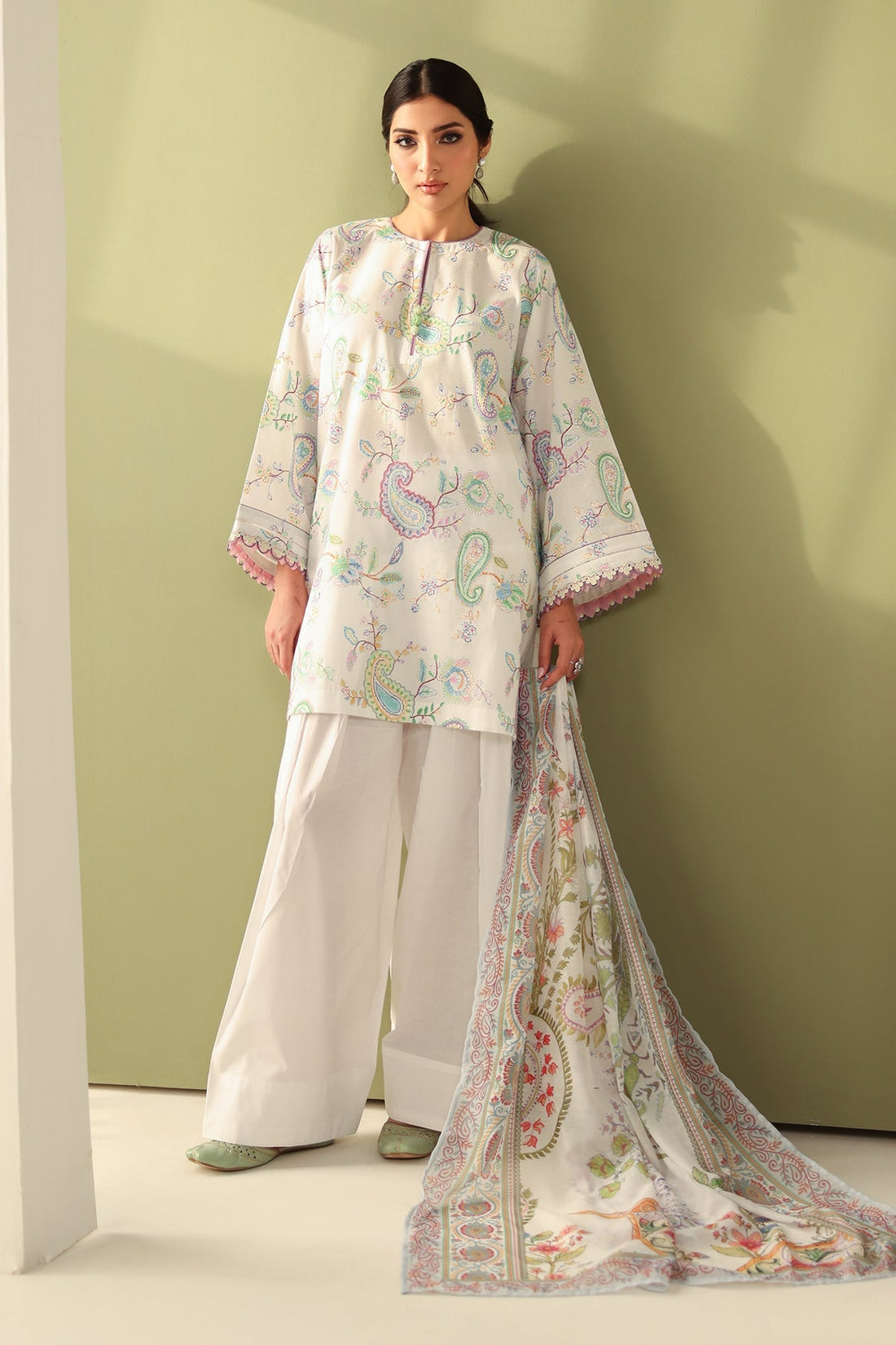 Baroque | Eid Printique | EMBROIDERED PRINTED LAWN UF-4179 by Baroque - Designer Dress - Type: Ladies Clothes - Available at Libayah - 100% Original
