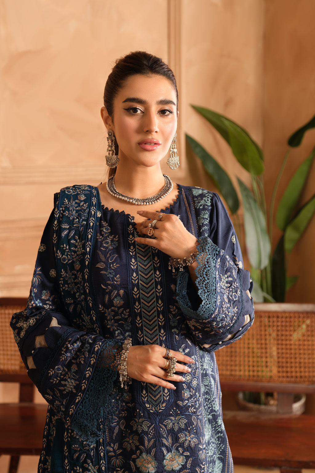 Johra | Shah Jahan Embroidered Viscose | JH-268-SJ by Johra - Designer Dress - Type: Luxury - Available at Libayah - 100% Original