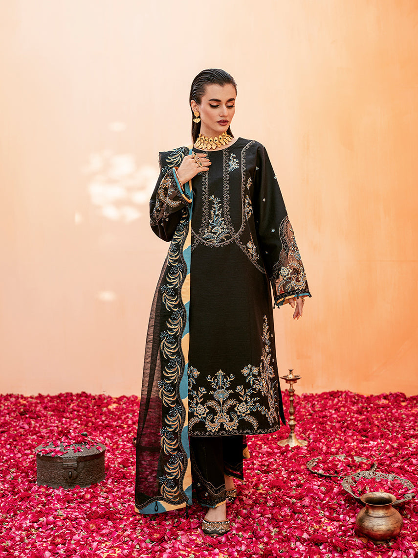Fozia Khalid | Eid Edit 24 | Jade Black by Fozia Khalid - Designer Dress - Type: Ladies Clothes - Available at Libayah - 100% Original