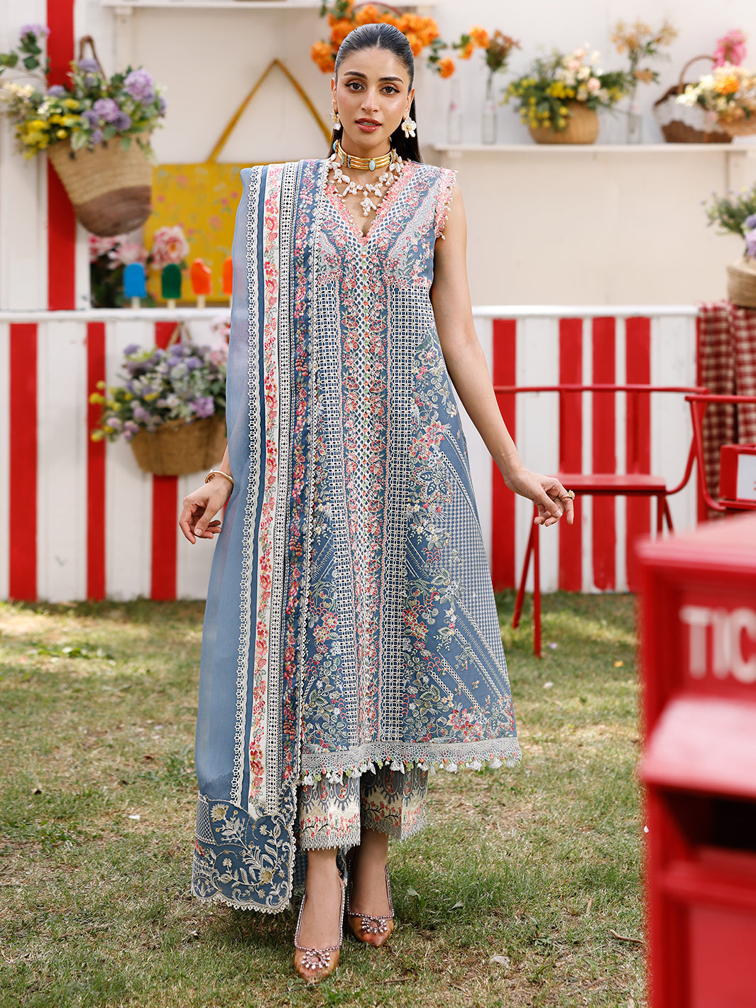 Bin Ilyas | Carnival Summer Edit 25 | 33 - B by Bin Ilyas - Designer Dress - Type: Ladies Clothes - Available at Libayah - 100% Original