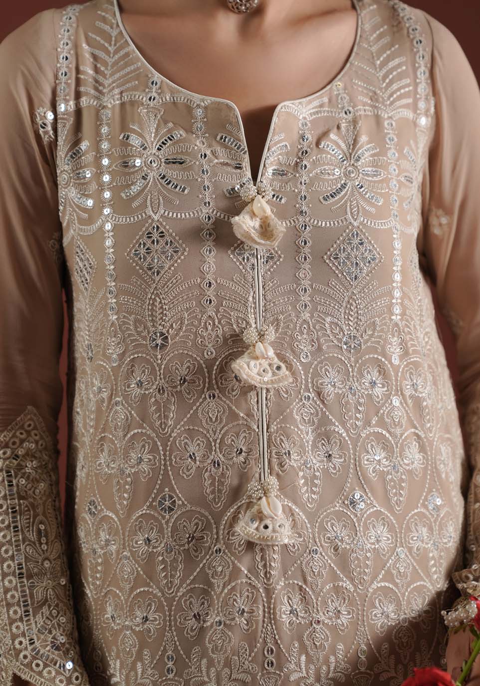 Zarqash | Lakhnawi Festive Chiffon 24 |  ZQ 005B LIBA by Zarqash - Designer Dress - Type: Ladies Clothes - Available at Libayah - 100% Original