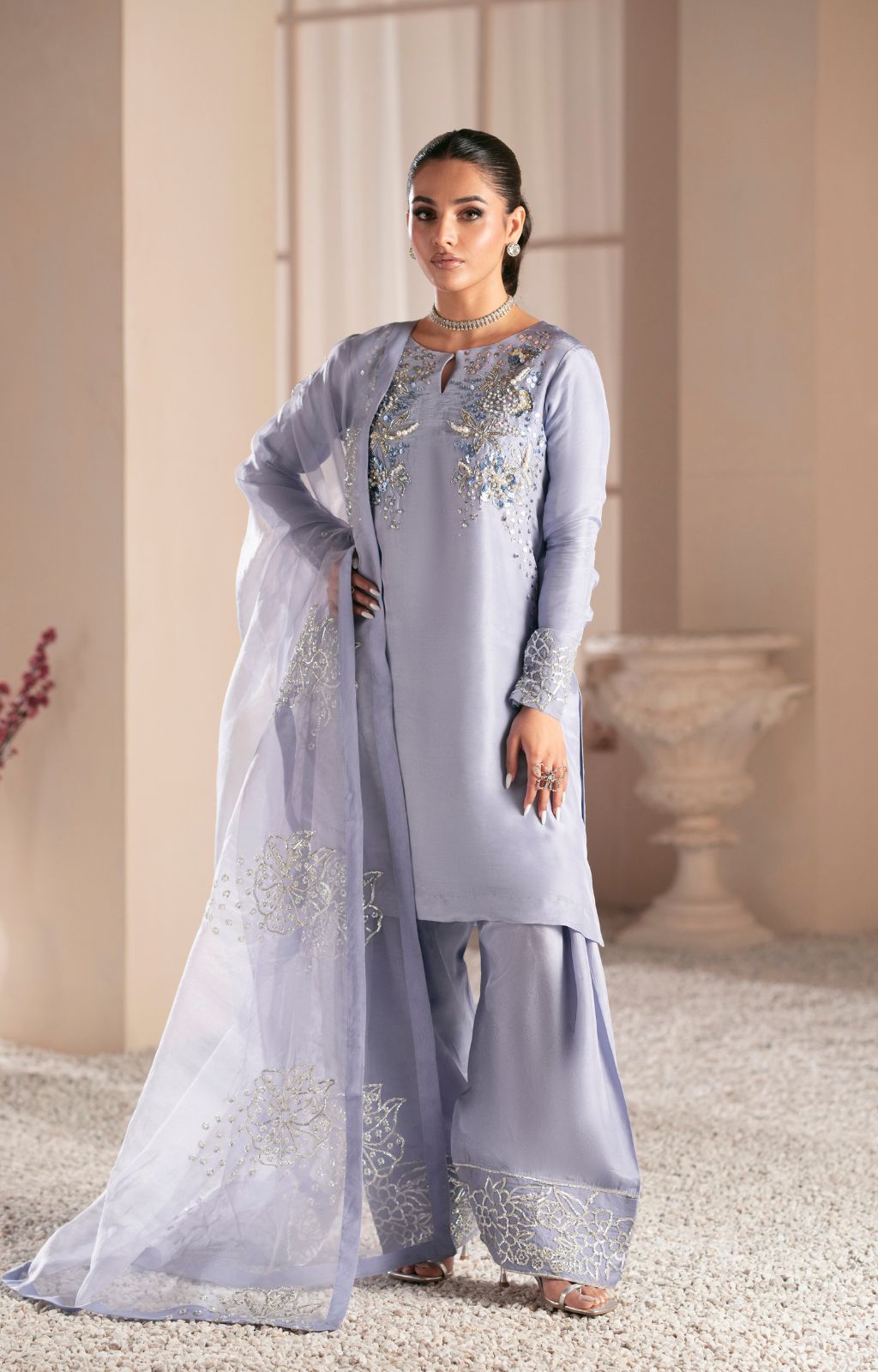 Ajr Couture | Symphony Luxe Festive 25 | Crimson by AJR Couture - Designer Dress - Type: Ladies Clothes - Available at Libayah - 100% Original