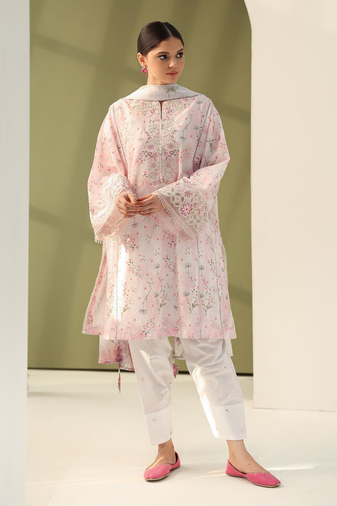 Baroque | Eid Printique | EMBROIDERED PRINTED LAWN UF-4180 by Baroque - Designer Dress - Type: Ladies Clothes - Available at Libayah - 100% Original
