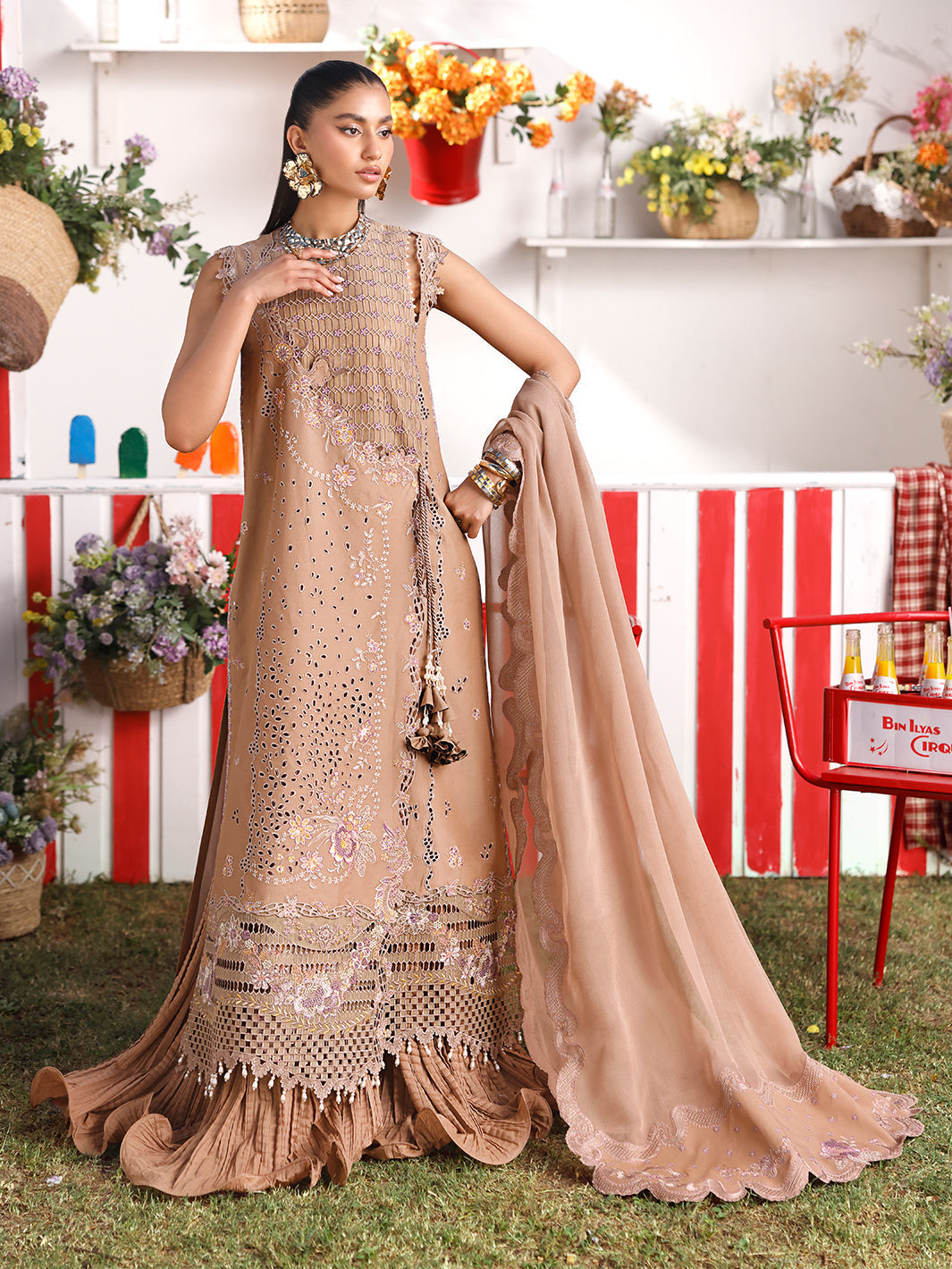 Bin Ilyas | Carnival Summer Edit 25 | 34 - A by Bin Ilyas - Designer Dress - Type: Ladies Clothes - Available at Libayah - 100% Original