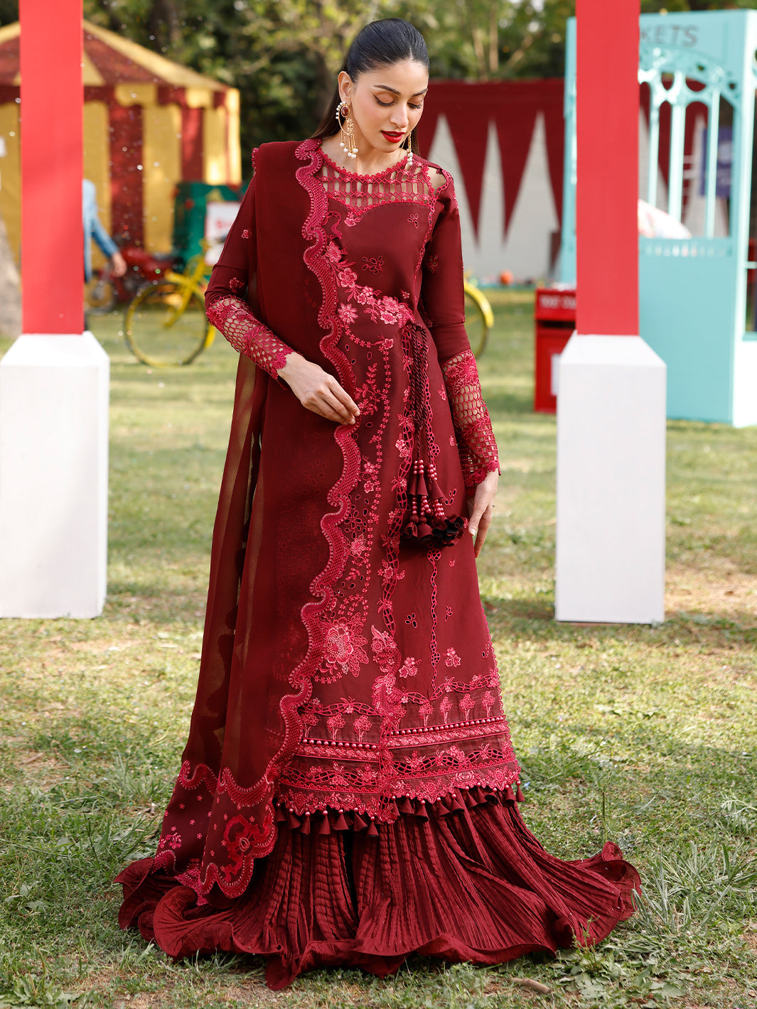 Bin Ilyas | Carnival Summer Edit 25 | 34 - B by Bin Ilyas - Designer Dress - Type: Ladies Clothes - Available at Libayah - 100% Original
