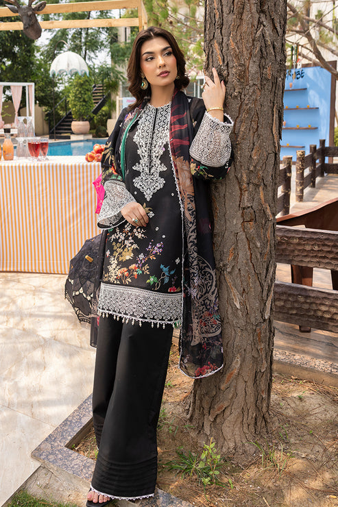 Saad Shaikh | Lawn 25 | Black - Zestel by Saad Shaikh - Designer Dress - Type: Ladies Clothes - Available at Libayah - 100% Original