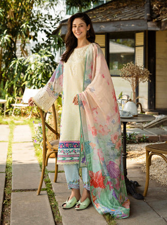 Roheenaz | Ethereal Bloom Lawn 25 | Velora by Roheenaz - Designer Dress - Type: Ladies Clothes - Available at Libayah - 100% Original