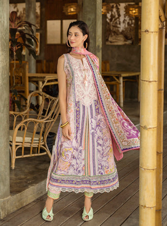 Roheenaz | Ethereal Bloom Lawn 25 | Eloria by Roheenaz - Designer Dress - Type: Ladies Clothes - Available at Libayah - 100% Original