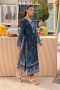Saad Shaikh | Lawn 25 | Navy Blue - Blue Mirage by Saad Shaikh - Designer Dress - Type: Ladies Clothes - Available at Libayah - 100% Original