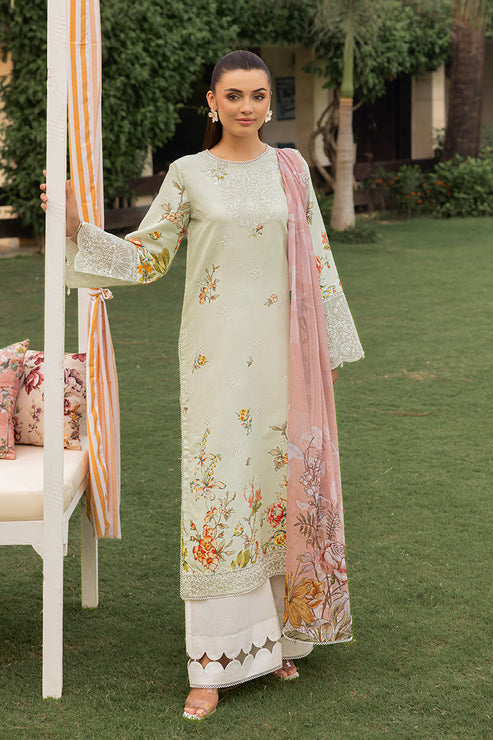 Saad Shaikh | Lawn 25 | Pista - Floral Mirage by Saad Shaikh - Designer Dress - Type: Ladies Clothes - Available at Libayah - 100% Original