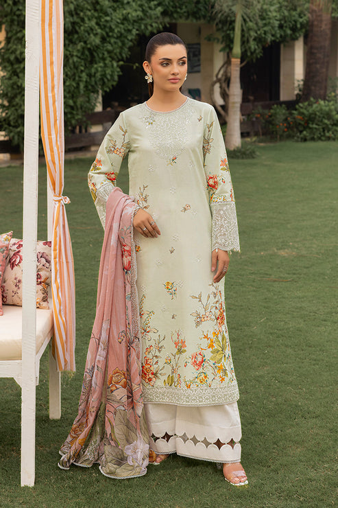 Saad Shaikh | Lawn 25 | Pista - Floral Mirage by Saad Shaikh - Designer Dress - Type: Ladies Clothes - Available at Libayah - 100% Original