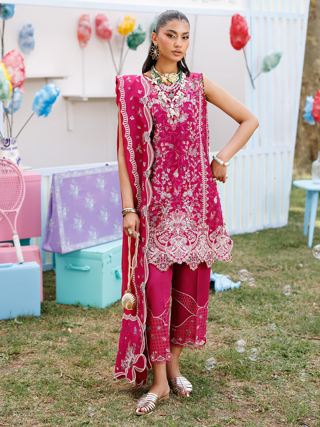 Bin Ilyas | Carnival Summer Edit 25 | 35 - B by Bin Ilyas - Designer Dress - Type: Ladies Clothes - Available at Libayah - 100% Original
