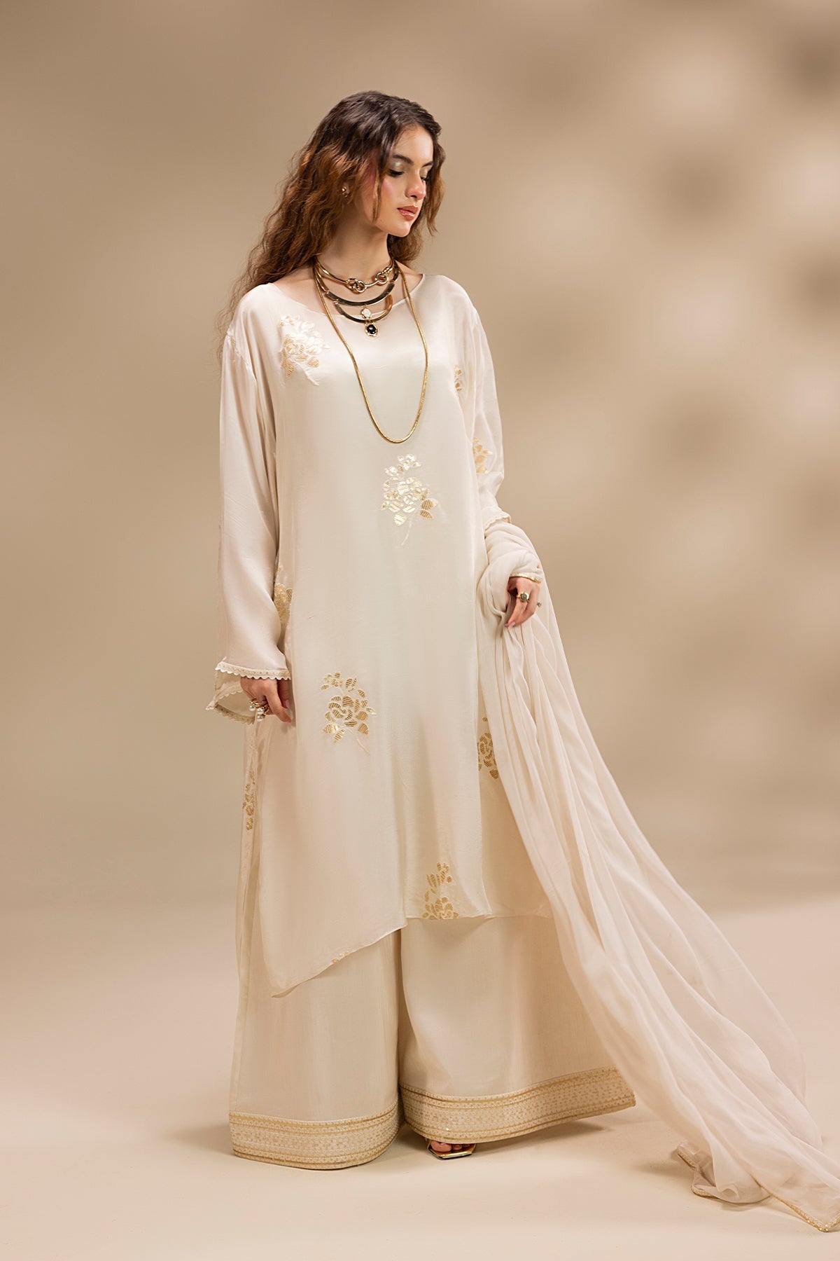 Erum Khan | Lillia Summer Edit | Moon Pearl by Erum Khan - Designer Dress - Type: Ladies Clothes - Available at Libayah - 100% Original