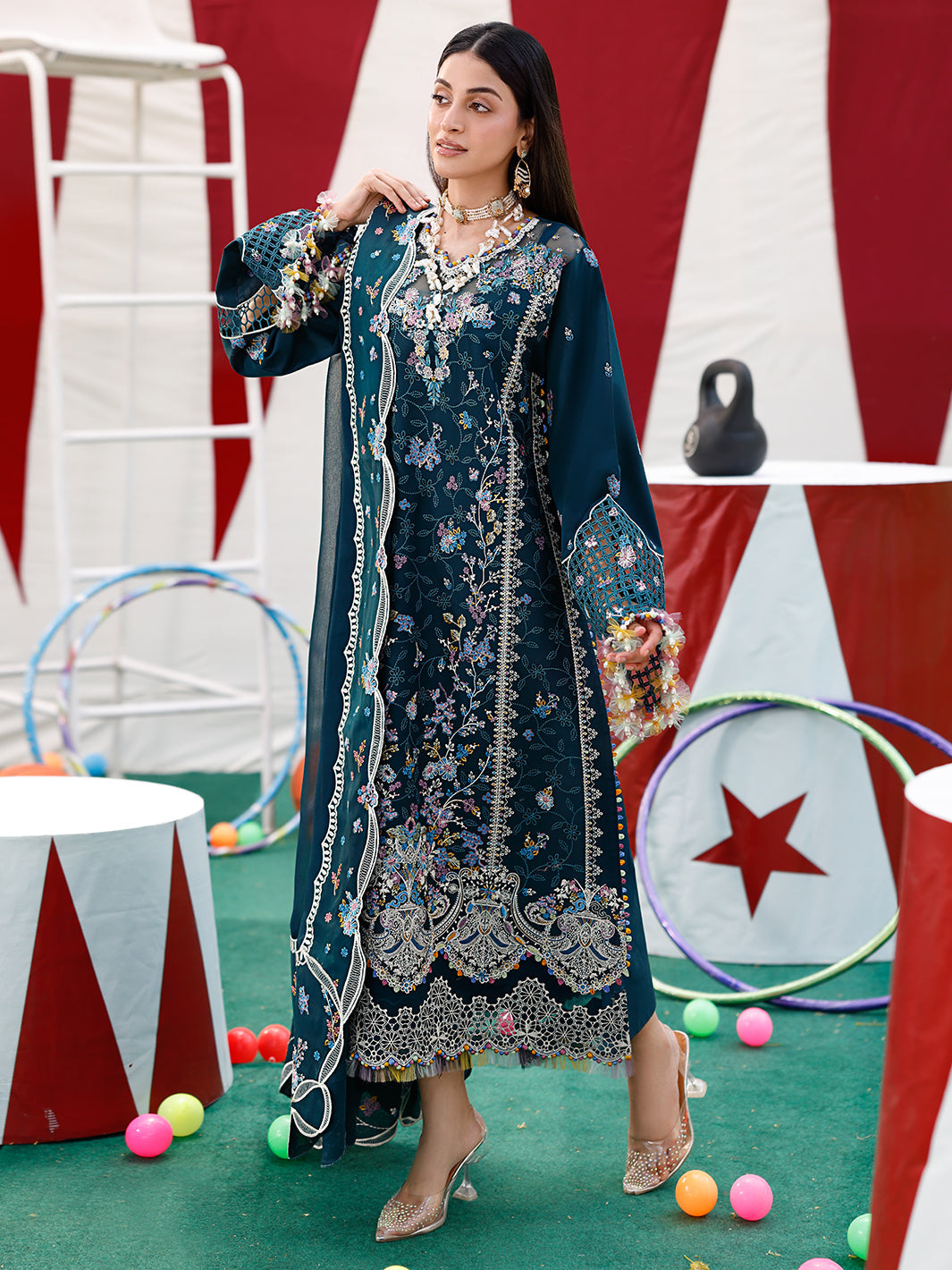 Bin Ilyas | Carnival Summer Edit 25 | 35 - A by Bin Ilyas - Designer Dress - Type: Ladies Clothes - Available at Libayah - 100% Original