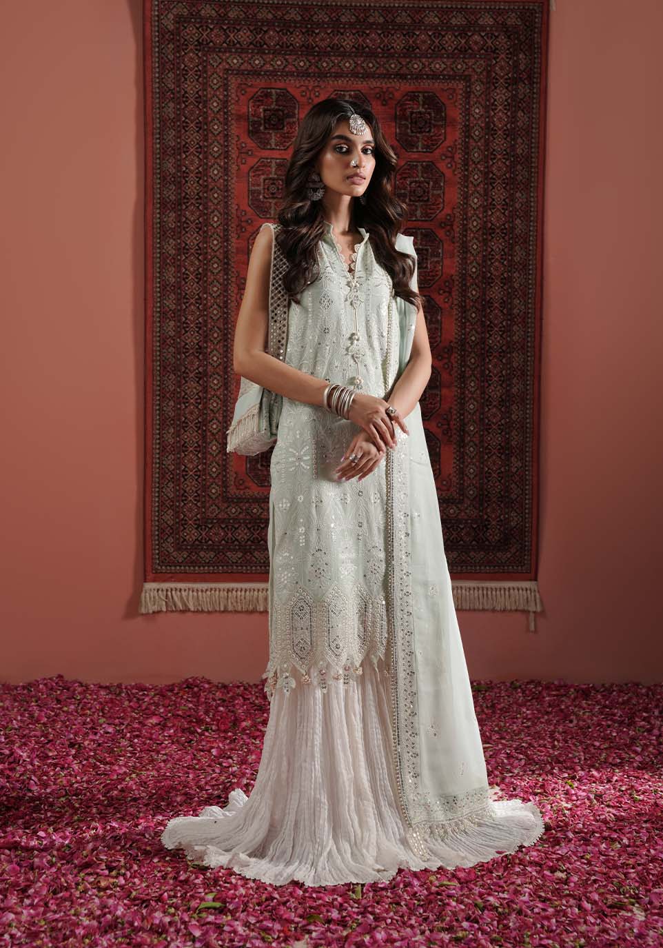 Zarqash | Lakhnawi Festive Chiffon 24 |  ZQL 005A NAAZ by Zarqash - Designer Dress - Type: Ladies Clothes - Available at Libayah - 100% Original