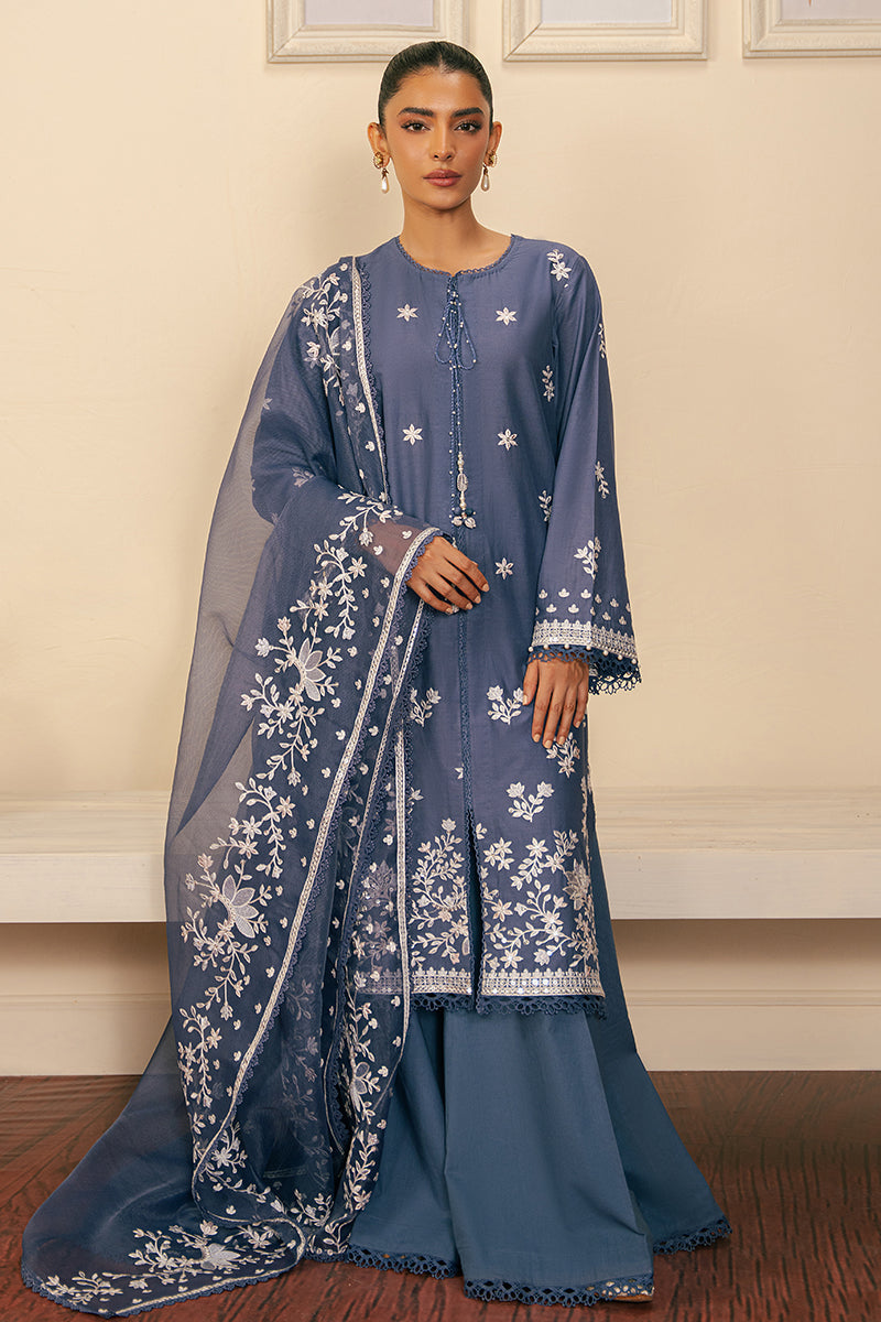 Cross Stitch | Embroidered Lawn Mahiri 24 | CRYSTAL FLORA by Cross Stitch - Designer Dress - Type: Luxury - Available at Libayah - 100% Original