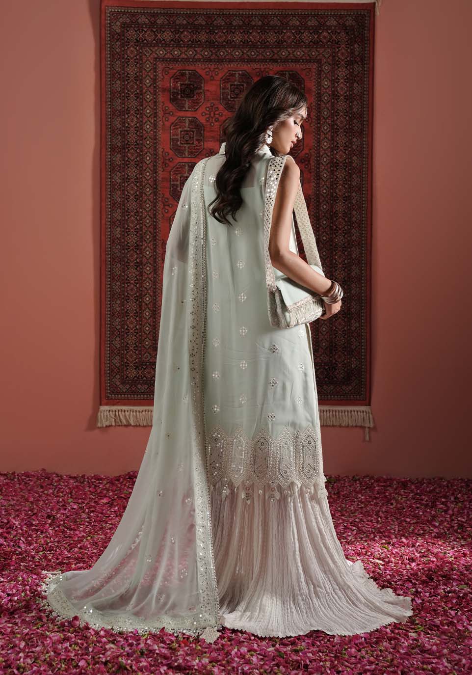 Zarqash | Lakhnawi Festive Chiffon 24 |  ZQL 005A NAAZ by Zarqash - Designer Dress - Type: Ladies Clothes - Available at Libayah - 100% Original