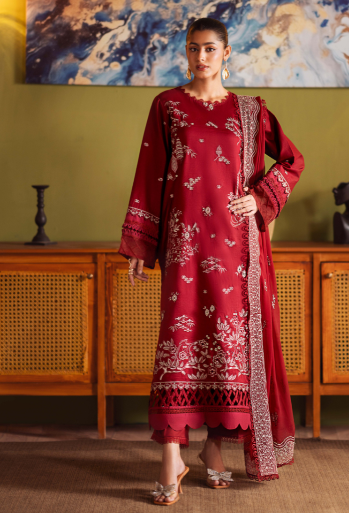 Humdum | Lala Rukh Lawn | Lalarukh - D01 by Humdum - Designer Dress - Type: Ladies Clothes - Available at Libayah - 100% Original