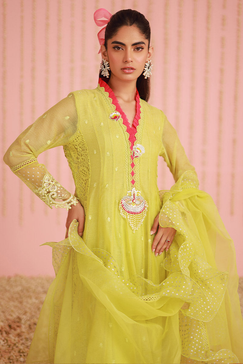 Chic Ophicial | Ruffles Collection | Pear Green Kalidar by Chic Ophicial - Designer Dress - Type: Ladies Clothes - Available at Libayah - 100% Original