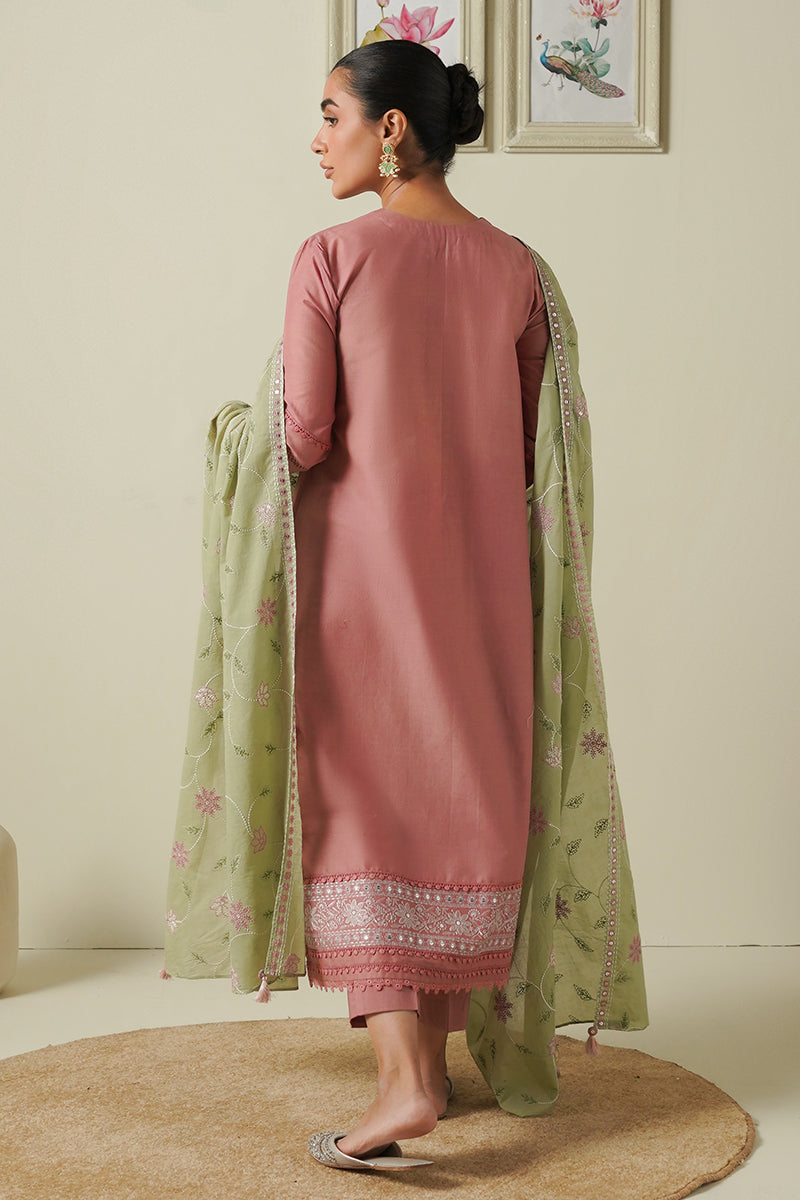 Cross Stitch | Mahiri Embroidered Lawn 24 | SOFT SAGE by Cross Stitch - Designer Dress - Type: Ladies Clothes - Available at Libayah - 100% Original