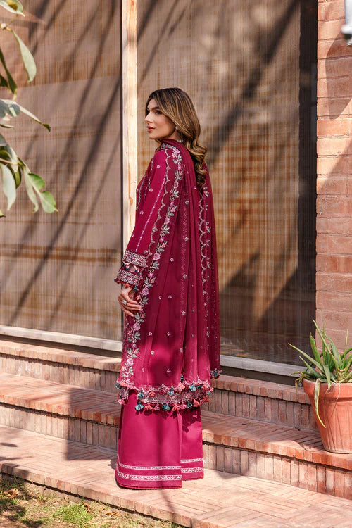 Farasha | Kaavish Lawn 24 | GARNET GLAM by Farasha - Designer Dress - Type: Ladies Clothes - Available at Libayah - 100% Original
