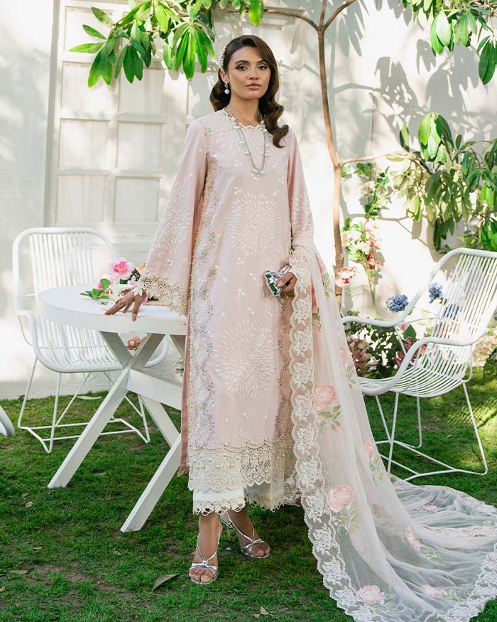 Zevk | Flora Festive Lawn | LOTUS by Zevk - Designer Dress - Type: Ladies Clothes - Available at Libayah - 100% Original