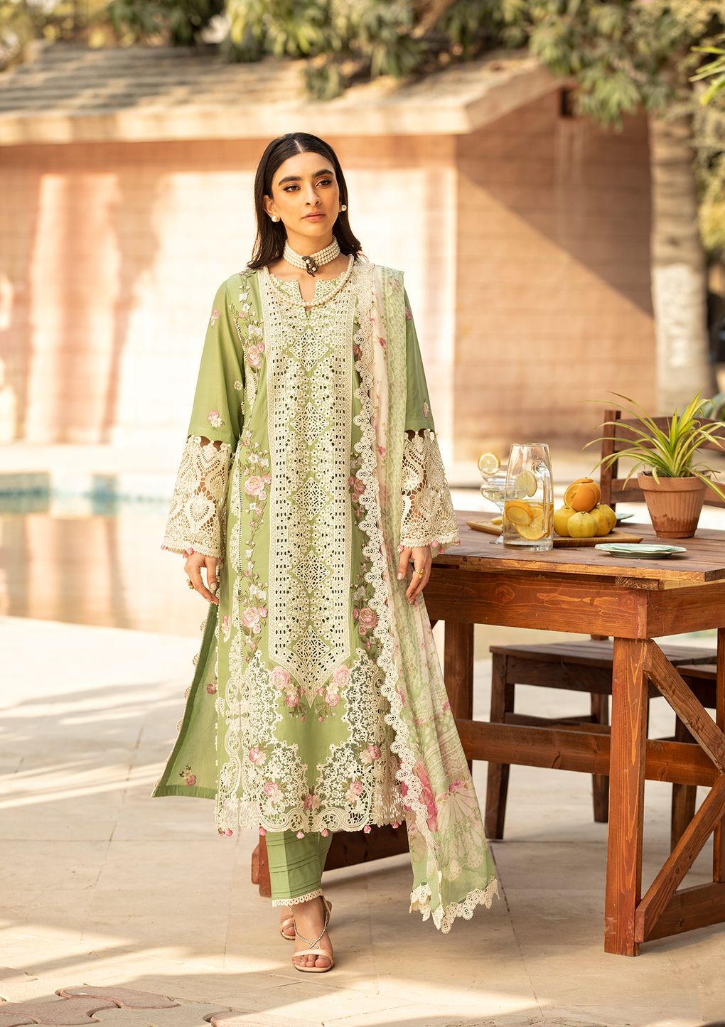Elaf Premium | Luxury Lawn 25 | ELM-08 FIZZAH by Elaf Premium - Designer Dress - Type: Ladies Clothes - Available at Libayah - 100% Original